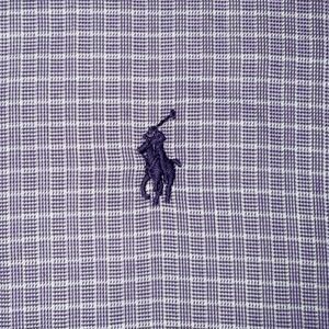 Ralph Lauren Shirt‎ Mens 16.5 34 Purple Checker Yarmouth Dress Button Down